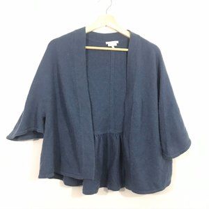 M. Patmos Lutz & Patmos Open Front Cashmere Blend Cardigan Peplum Ruffle